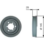 Poulie damper GATES - TVD1056