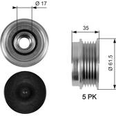 Puleggia cinghia, Alternatore GATES - OAP7033