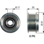 Puleggia cinghia, Alternatore GATES - OAP7166