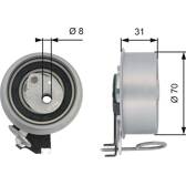 Rolo tensor, correia dentada GATES - T43135