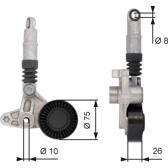Spannrolle, Keilrippenriemen GATES - T39099