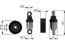 Tensioner Pulley, V-ribbed belt