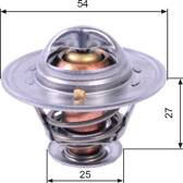 Thermostat, Kühlmittel GATES - TH22779G1
