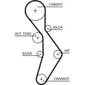 Mister Auto Timing Belt AUDI A3 8P1 2.0 FSI 150 Hp 2003 2008