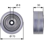 Umlenk-/Führungsrolle, Keilrippenriemen GATES - T36386