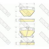 Rear brake pad set GIRLING - 6132439