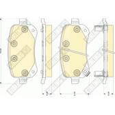 Rear brake pad set GIRLING - 6141761