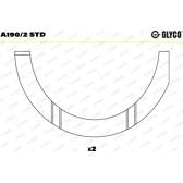 Afstandsschijf, krukas GLYCO - A190/2 STD