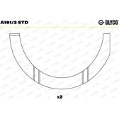 Afstandsschijf, krukas GLYCO - A191/2 STD