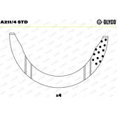 Afstandsschijf, krukas GLYCO - A211/4 STD
