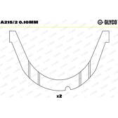 Afstandsschijf, krukas GLYCO - A215/2 0.10mm