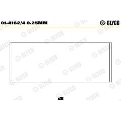 Bronzina Di Biella GLYCO 01-4163/4 STD - Ricambio Per Motori Peugeot 206 - Foto 3