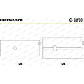 Chumaceira da cambota GLYCO - H1074/5 STD