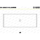 Cojinete de biela GLYCO - 01-3867/4 0.25mm
