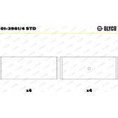 Cojinete de biela GLYCO - 01-3961/4 STD