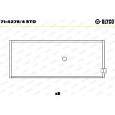 Cojinete de biela GLYCO - 71-4278/4 STD
