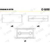 Cojinete de cigüeñal GLYCO - H1018/5 STD