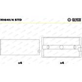 Cojinete de cigüeñal GLYCO - H1041/4 STD