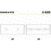 Cojinete de cigüeñal GLYCO - H1058/5 STD