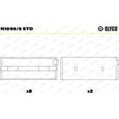 Cojinete de cigüeñal GLYCO - H1096/5 STD