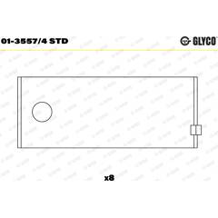GLYCO Coussinet de bielle Coussinets De Vilebrequin 01-3977/4 STD pour RENAULT