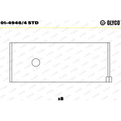Glyco 01-4729/4 STD Coussinet De Bielle - Pièce Moteur Qualité