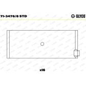 Coussinet de bielle GLYCO - 71-3476/8 STD
