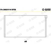 Coussinet de bielle GLYCO - 71-3627/4 STD
