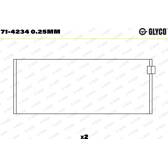 Coussinet de bielle GLYCO - 71-4234 0.25mm