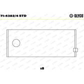 Coussinet de bielle GLYCO - 71-4382/4 STD