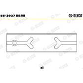 Coussinet de palier (bielle) GLYCO - 55-3937 SEMI
