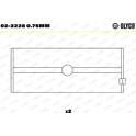 Coussinet de vilebrequin GLYCO - 02-2228 0.75mm