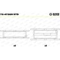 Coussinet de vilebrequin GLYCO - 72-4726H STD