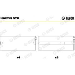 Coussinet De Vilebrequin Glyco H033/5 STD - Compatible BMW 1715788 - Qualité D'origine