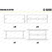 Coussinet de vilebrequin GLYCO - H046/5 STD