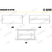 Coussinet de vilebrequin GLYCO - H1020/5 STD