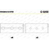 Coussinet de vilebrequin GLYCO - H1084/5 STD