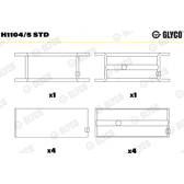 Coussinet de vilebrequin GLYCO - H1104/5 STD