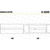 Coussinet de vilebrequin GLYCO - H901/5 STD