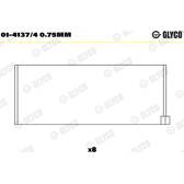 Drijfstanglager GLYCO - 01-4137/4 0.75mm