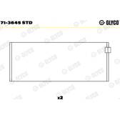 Drijfstanglager GLYCO - 71-3645 STD