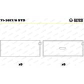 Drijfstanglager GLYCO - 71-3817/6 STD
