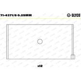 Drijfstanglager GLYCO - 71-4371/6 0.25mm