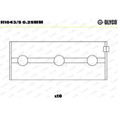 Hoofdlager GLYCO - H1043/5 0.25mm