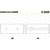 Hoofdlager GLYCO - H1087/5 0.30mm