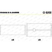 Main Bearings, crankshaft GLYCO - H1066/5 0.50mm