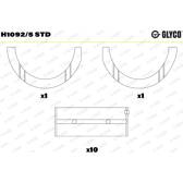Main Bearings, crankshaft GLYCO - H1092/5 STD