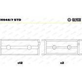 Main Bearings, crankshaft GLYCO - H948/7 STD