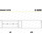 Main Bearings, crankshaft GLYCO - H949/7 STD