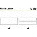 Main Bearings, crankshaft GLYCO - H997/6 0.25mm